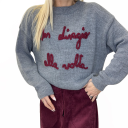 maglioncino con scritta un disagio alla volta 